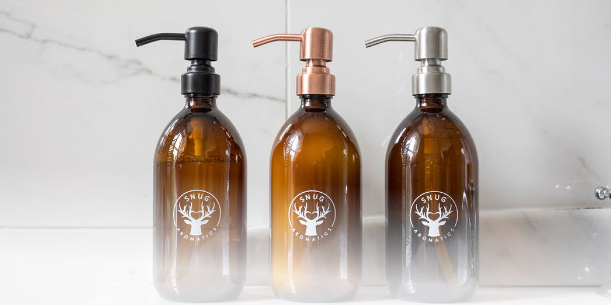 Verbena hair conditioner in amber glass bottle