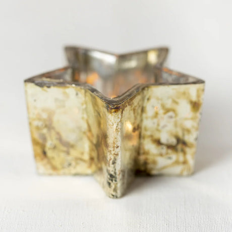 Starry Nights tea light holder with tea light.