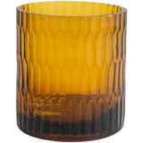 Amber tea light holder with tea light