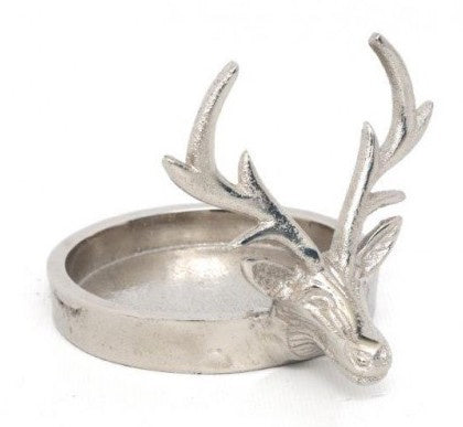 Stag pillar candle holder