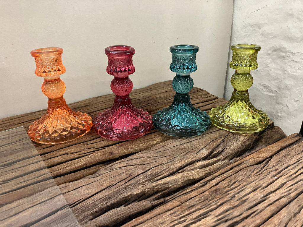 Jewel Glass Candle Holders