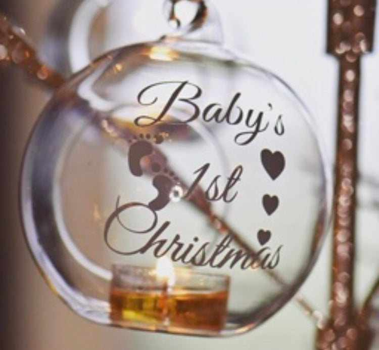 Baby’s 1st Christmas bauble and 6 aromatherapy tea lights