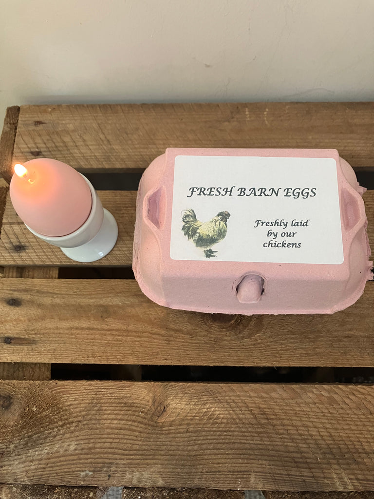 Egg box candles